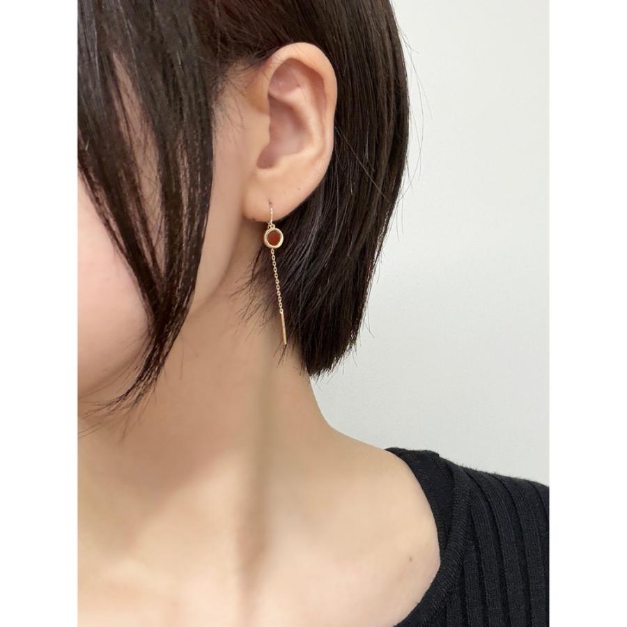 K18 ピアス 18金 アメリカンピアス ガーネット チェーンピアス 両耳用 ロング 誕生日 ギフト 爆買 成人 卒業 入学 |  | 06