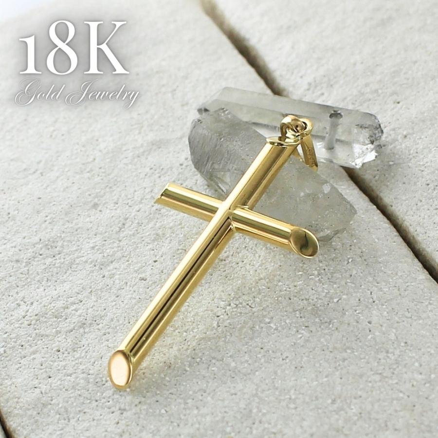 18金 ペンダントトップ ネックレス チャーム K18 18K クロス 十字架