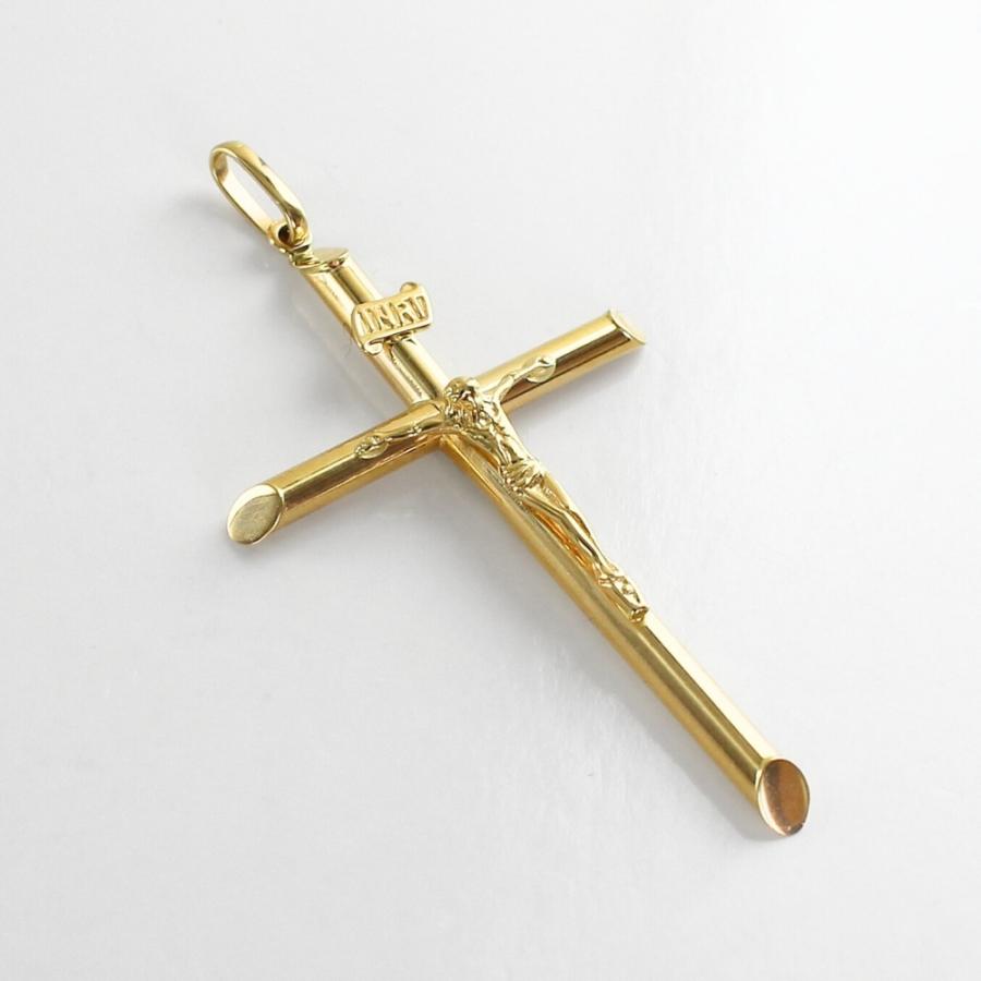 18金 ペンダントトップ ネックレス チャーム K18 18K クロス 十字架