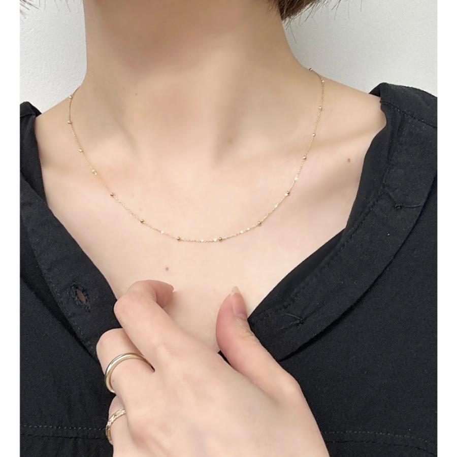 UNOAERRE（ウノアエレ） ボールステーションネックレス K18 レディース