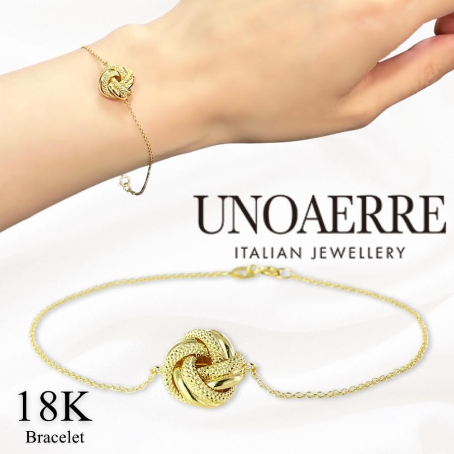 UNOAERRE（ウノアエレ） ラッピング済 ギフトセット 18金 ブレスレット 