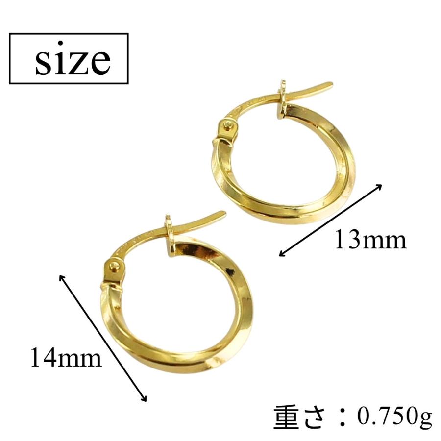 UNOAERRE（ウノアエレ） フープピアス K18 レディース シンプル 上品
