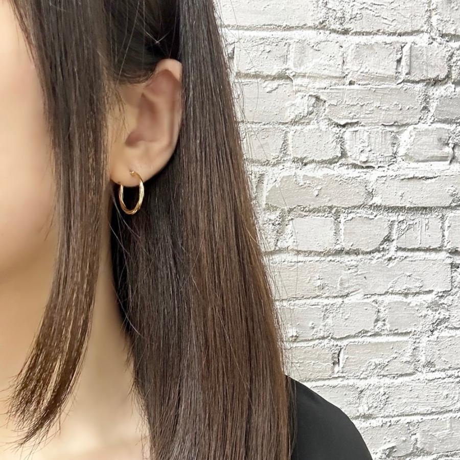 ラッピング済 ギフトセット 女性 18金 ピアス ウノアエレ K18 フープピアス レディース 18K 誕生日 爆買 成人 卒業 入学の画像