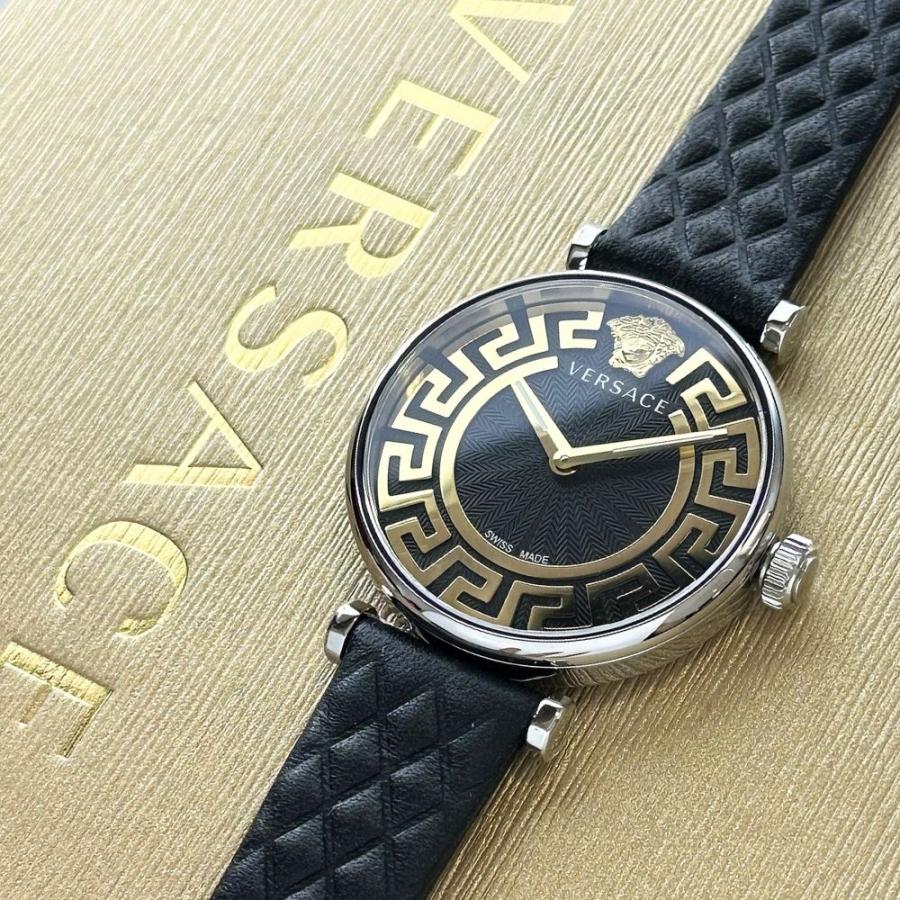 VERSACE 時計　美品　レディース　メンズ　ブラック VERSACE（ヴェルサーチェ） ヴェルサーチ 腕時計 レディース ブラック