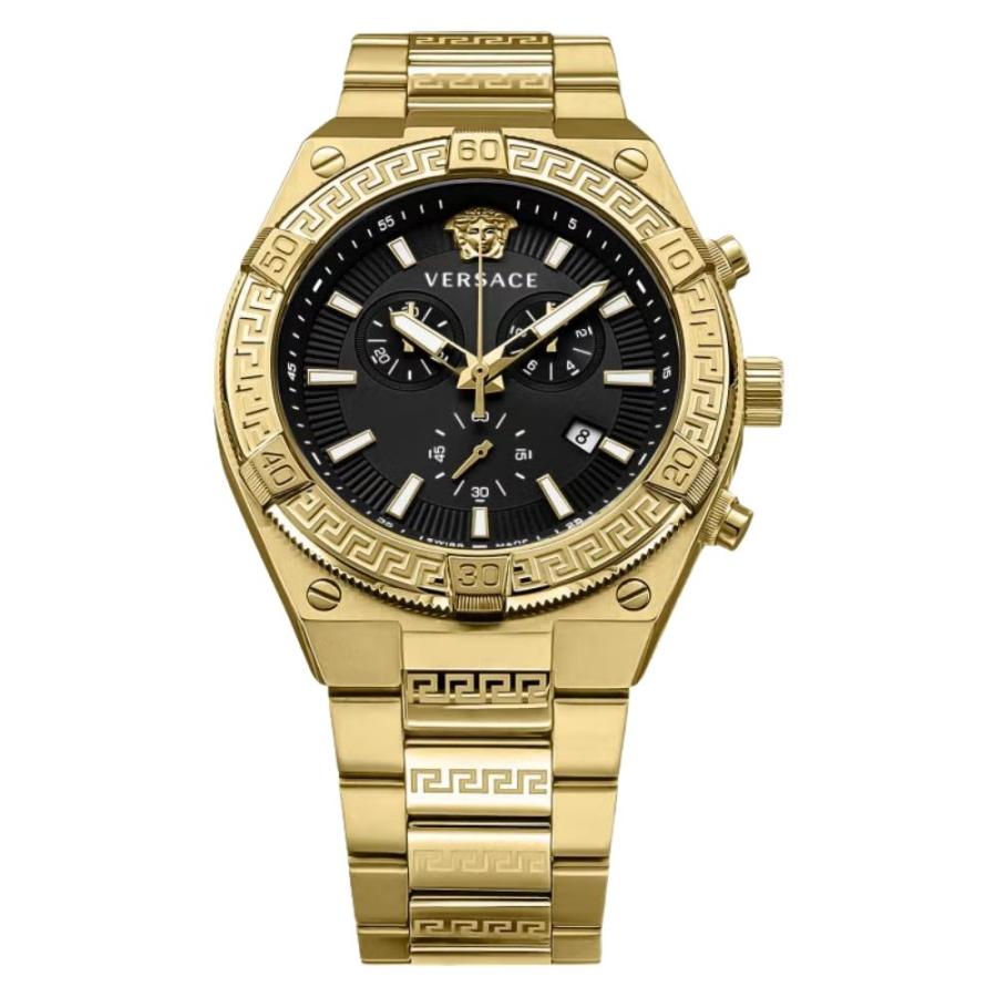 VERSACE（ヴェルサーチェ） 腕時計 メンズ ブラック ゴールド 46mm