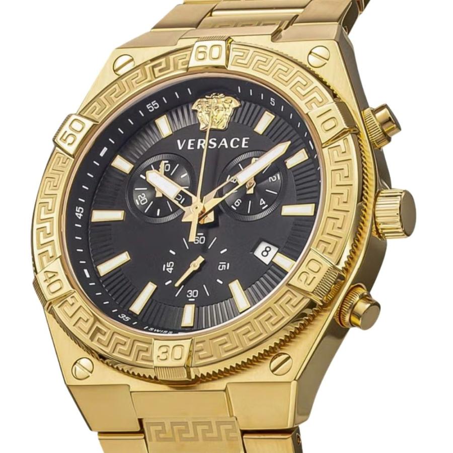 VERSACE（ヴェルサーチェ） 腕時計 メンズ ブラック ゴールド 46mm