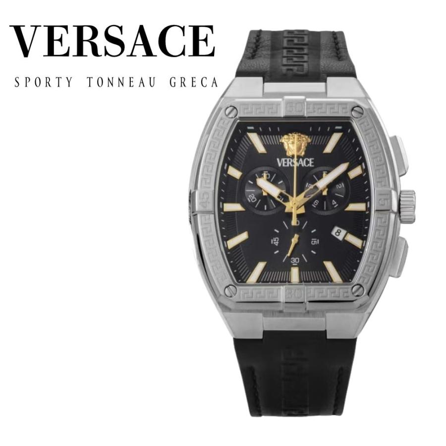 VERSACE（ヴェルサーチェ） 腕時計 メンズ ブラック シルバー ゴールド
