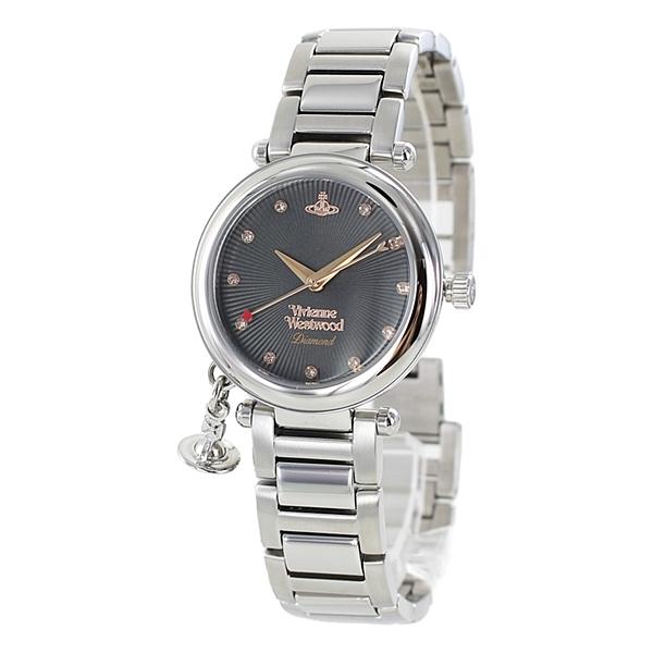 ヴィヴィアン ウエストウッド レディース チャーム付 グレー×ローズゴールド シルバー ステンレス VV006GNSL 腕時計 プレゼント 卒業 入学 お祝い