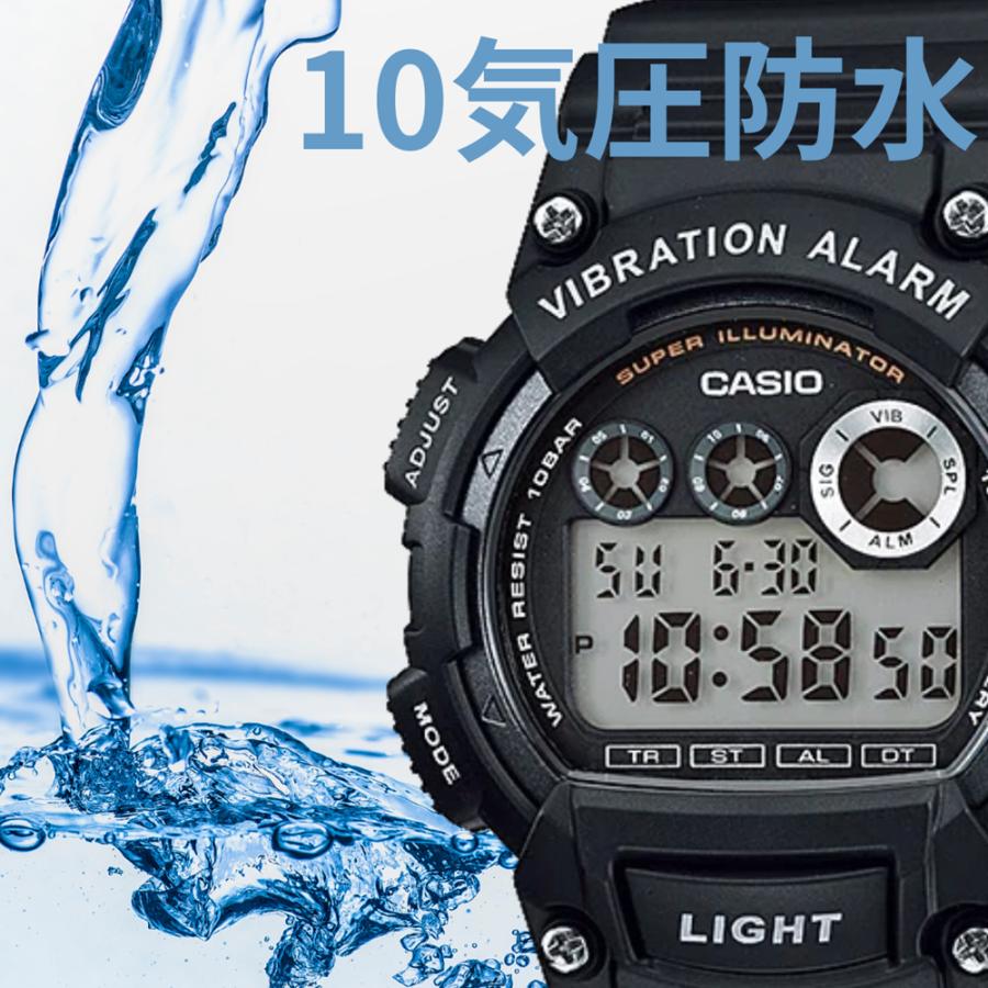 カシオ 腕時計 メンズ バイブ機能 振動通知 デジタル スポーツ レフリー 審判用 仕事 防水 爆買 成人 卒業 入学の画像
