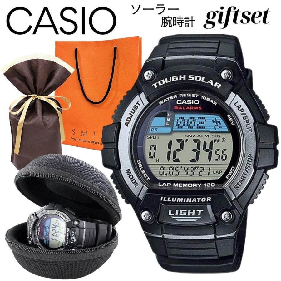 CASIO（カシオ） ラッピング済 ギフトセット ソーラー デジタル 腕時計