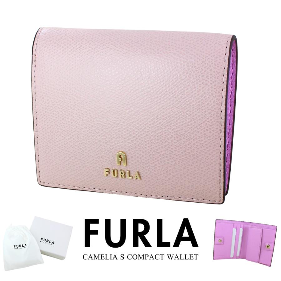 FURLA（フルラ） 財布 レディース 二つ折り ライトピンク レザー 小銭