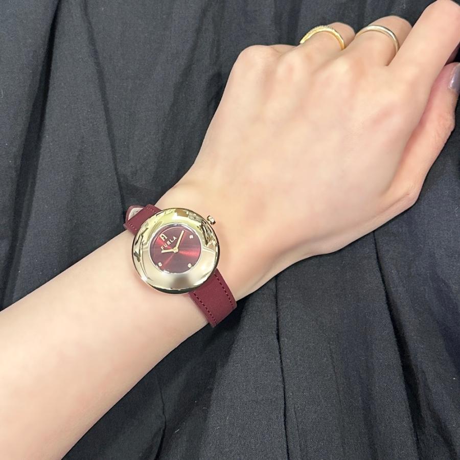 FURLAワインレッド腕時計 FURLA（フルラ） 腕時計 レディース ゴールド ワインレッド レザー