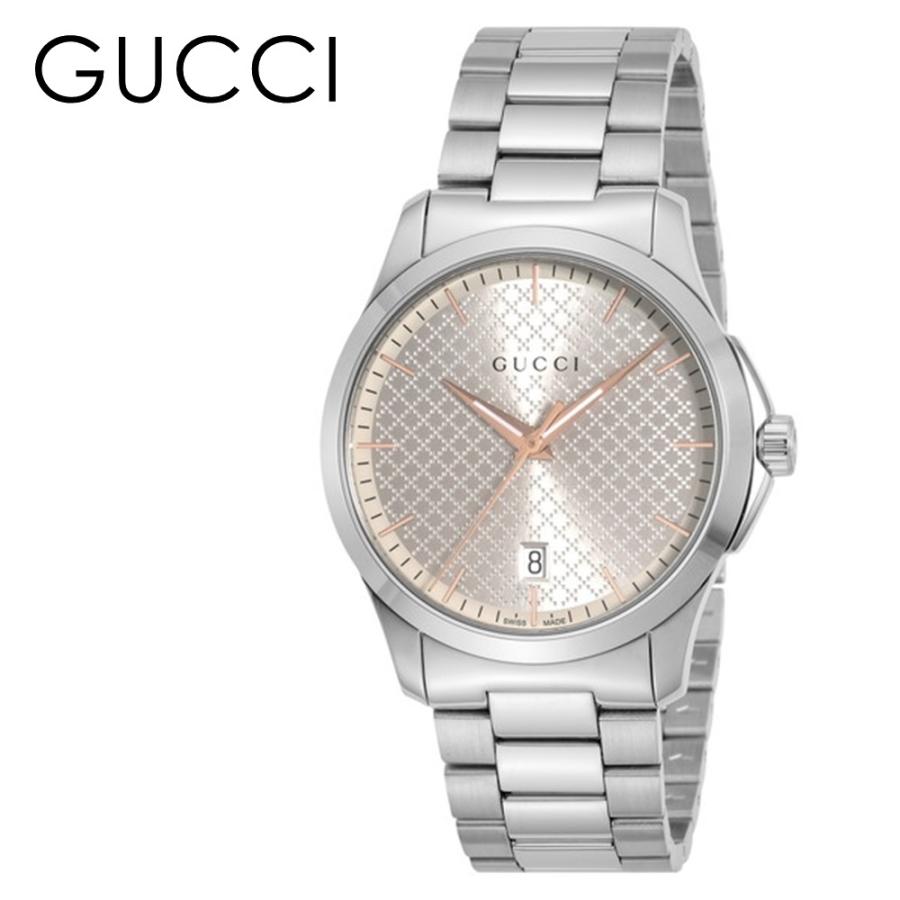 グッチ 腕時計 メンズ グッチ時計 Gライムレス 40mm シルバー gucci 