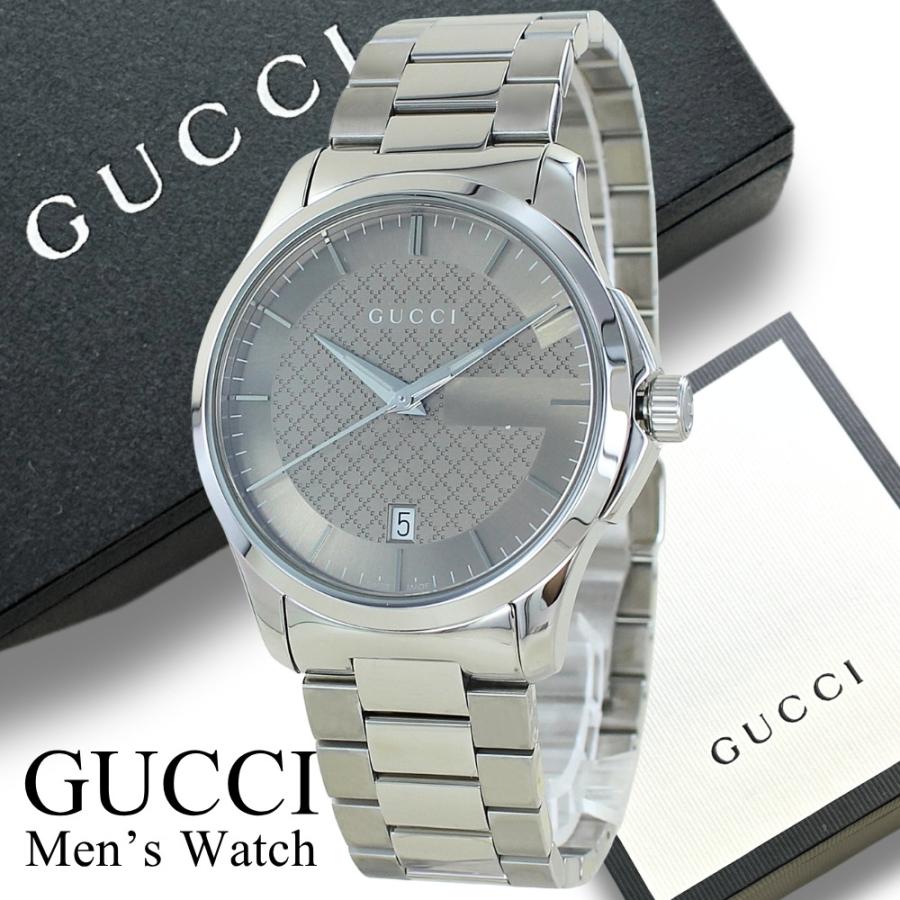 GUCCI（グッチ） 腕時計 メンズ Gタイムレス 38mm ブラウン シルバー
