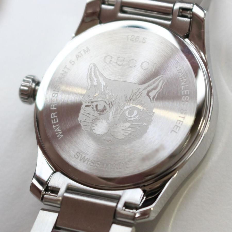 GUCCI（グッチ） 収納BOX付き 腕時計 レディース ピンクシェル 猫