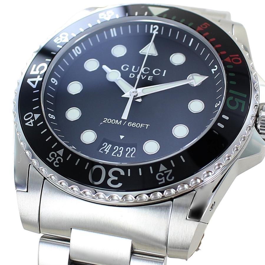 GUCCI（グッチ） 腕時計 メンズ ダイブ 45mm 200m防水 ブラック