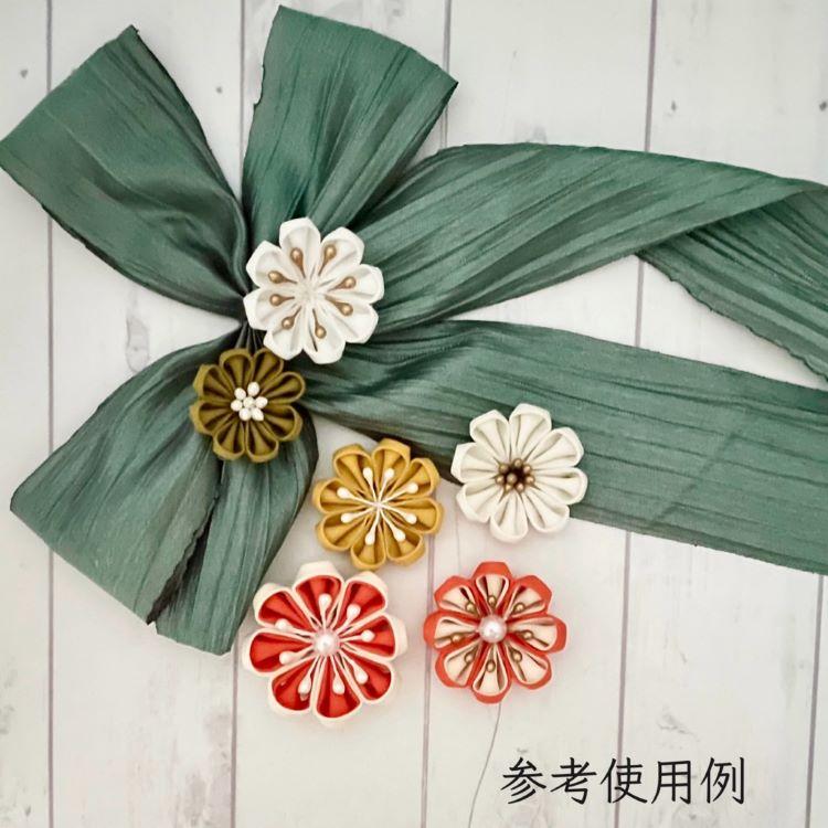 ペップ 花芯 つまみ細工 白 ホワイト ハンドメイド 素材 3ミリ 送料  