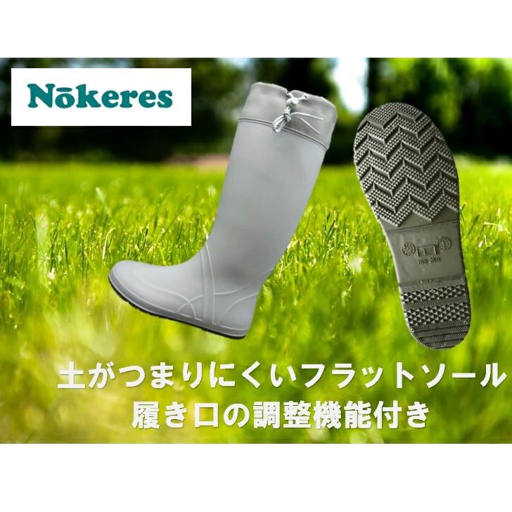 福山ゴム ノーカーズ 008 クールグレー Nokeres 農作業 長靴 熱中症