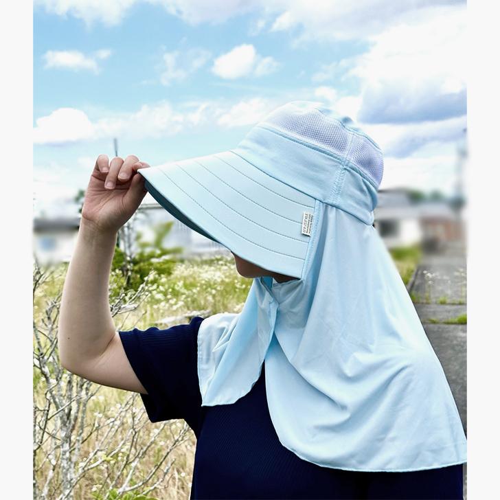 農作業 帽子 のらスタイル ひんやり農園フード NS-133 涼しい 日よけ