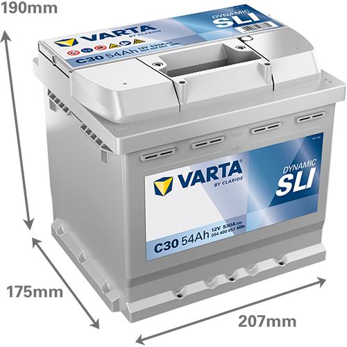 【箱開封　未使用】VARTA バッテリー VARTA 554-400-053 C30 VARTA バルタ 輸入車用バッテリー 54Ah 在庫
