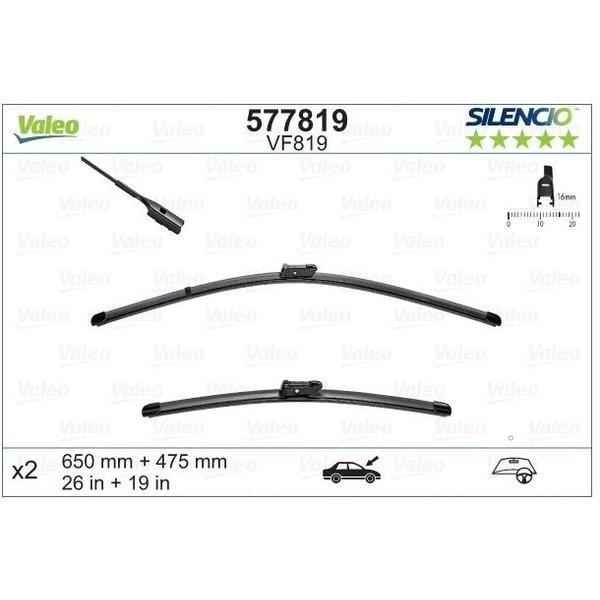 ヴァレオ VALEO Silencio フロントワイパーブレード 右ハンドル用 左右