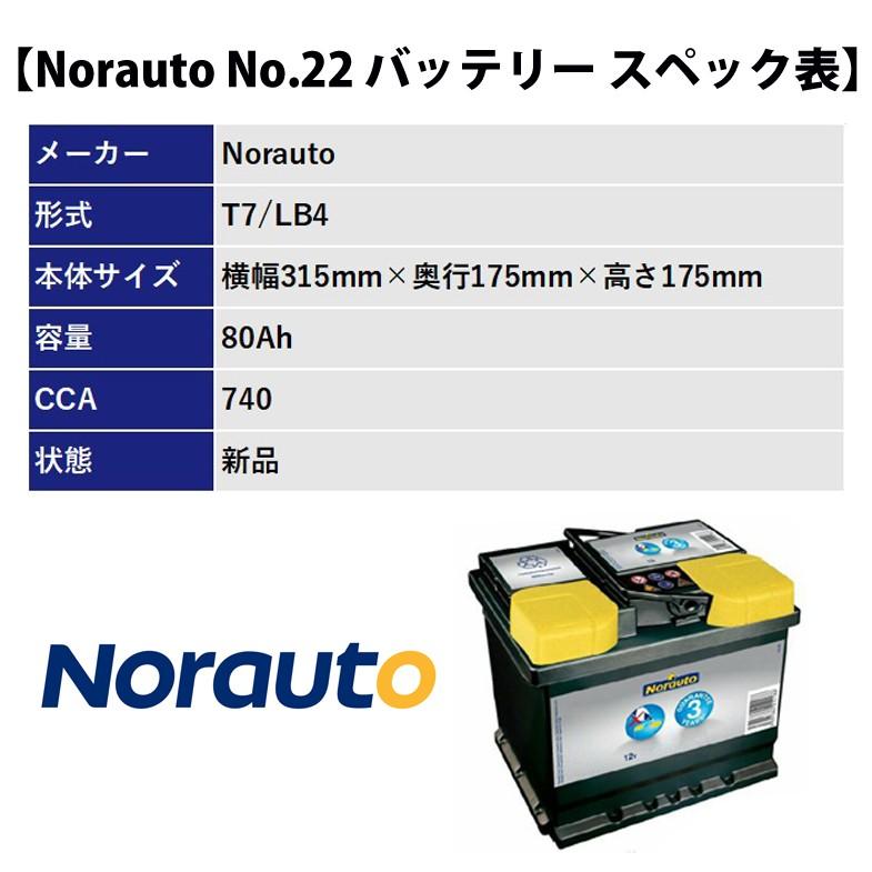 BOSCH（ボッシュ） PSIN-8C LBN4 F18に互換 NorautoバッテリーNo.22 T7