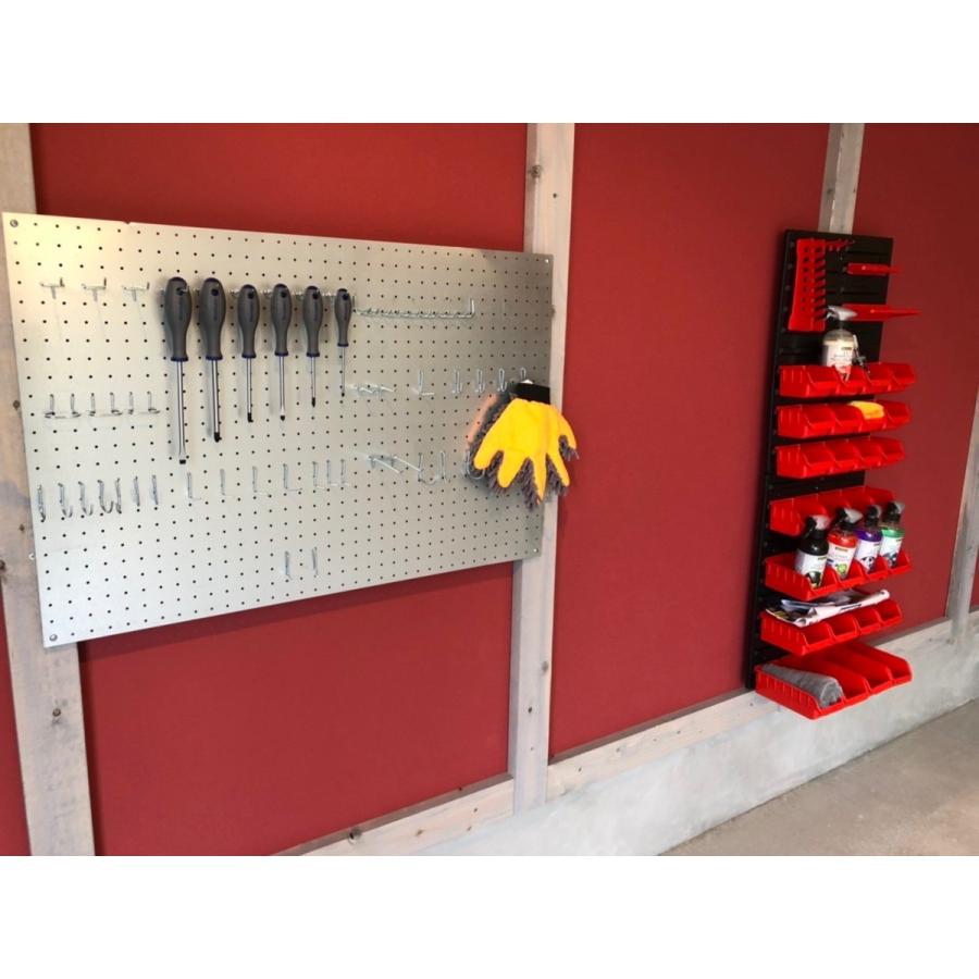 壁掛け工具・パーツ収納ケースセット 43ピース 工具箱 ネジ ボルト