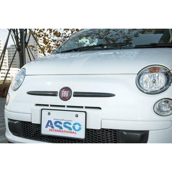 フロントエンブレムプロテクター カーボン FIAT500 Ino la Design ASSO アッソ | Partire | 02