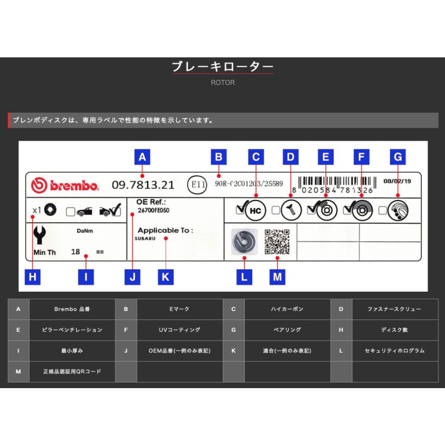 08.D142.11 brembo ブレンボ ブレーキディスク フロント 左右セット ブレーキローター UVコーティング スタンダードタイプ HONDA N-BOX/N-BOX CUSTOMの画像