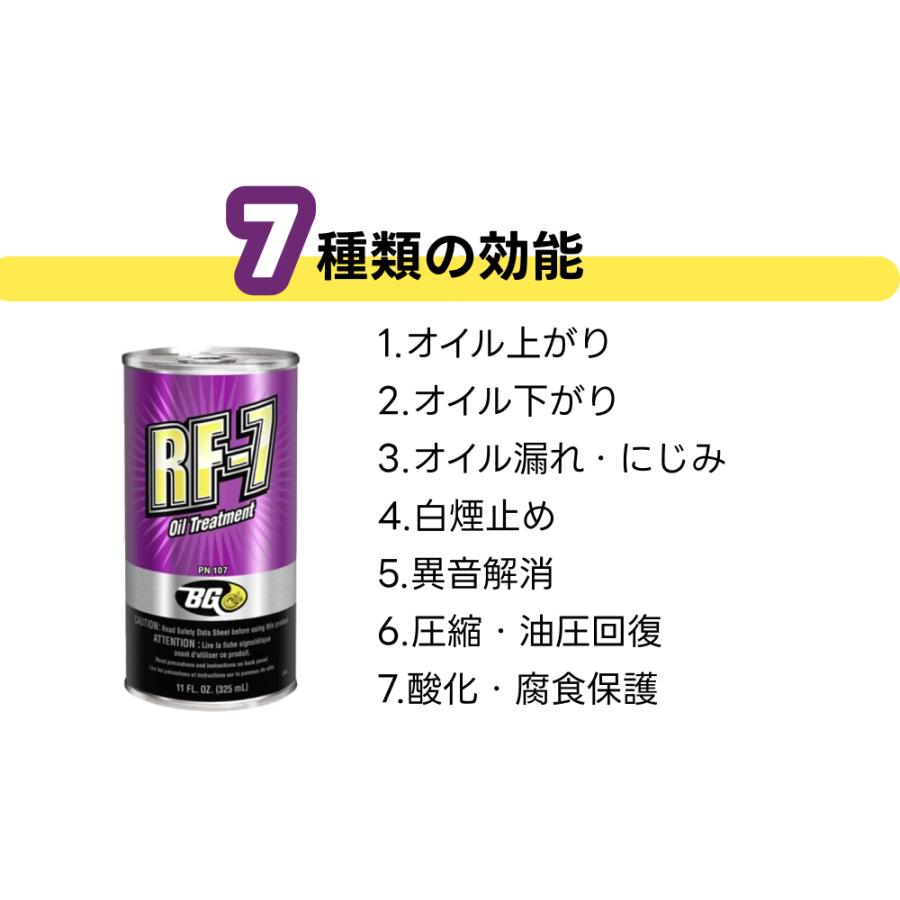 RF-7 エンジンオイル添加剤 オイル上がり・下がり・漏れ・白煙・異音