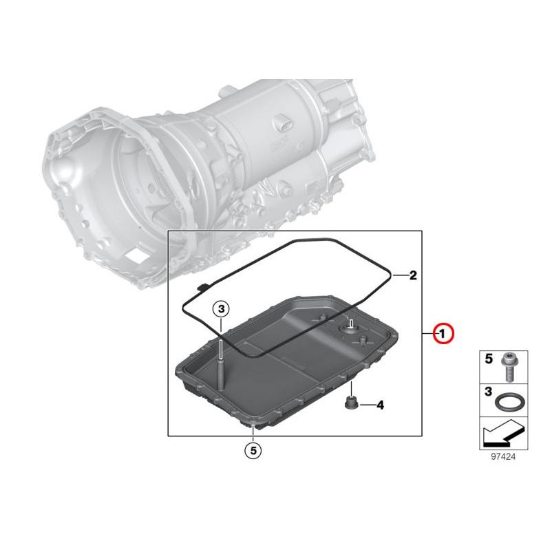 BMW 24152333903 ATオイルパン オイルフィルター付 BMW純正部品・新品 