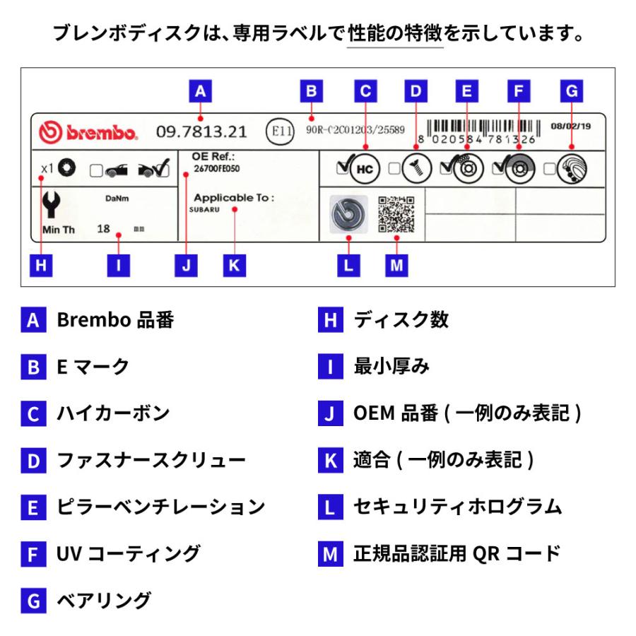 08.B649.11 ブレンボ ブレーキディスク ローター 左右セット リア 2枚 ブレーキローター Brembo スタンダードタイプ 純正同等 ECE-R90 MINI CROSSOVER (R60)の画像