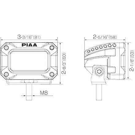PIAA 後付けランプ LED SPOT配光 5600K 【2000LIGHT PODS】 2個入 12V