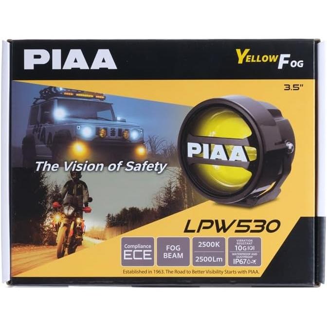 PIAA 後付けランプ 丸形 LED 黄色_2500K 【LPW530シリーズ】 FOG BEAM