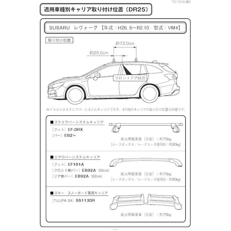 PIAA Terzo テルッツォ by PIAA ベースキャリア 車種別取付ベース