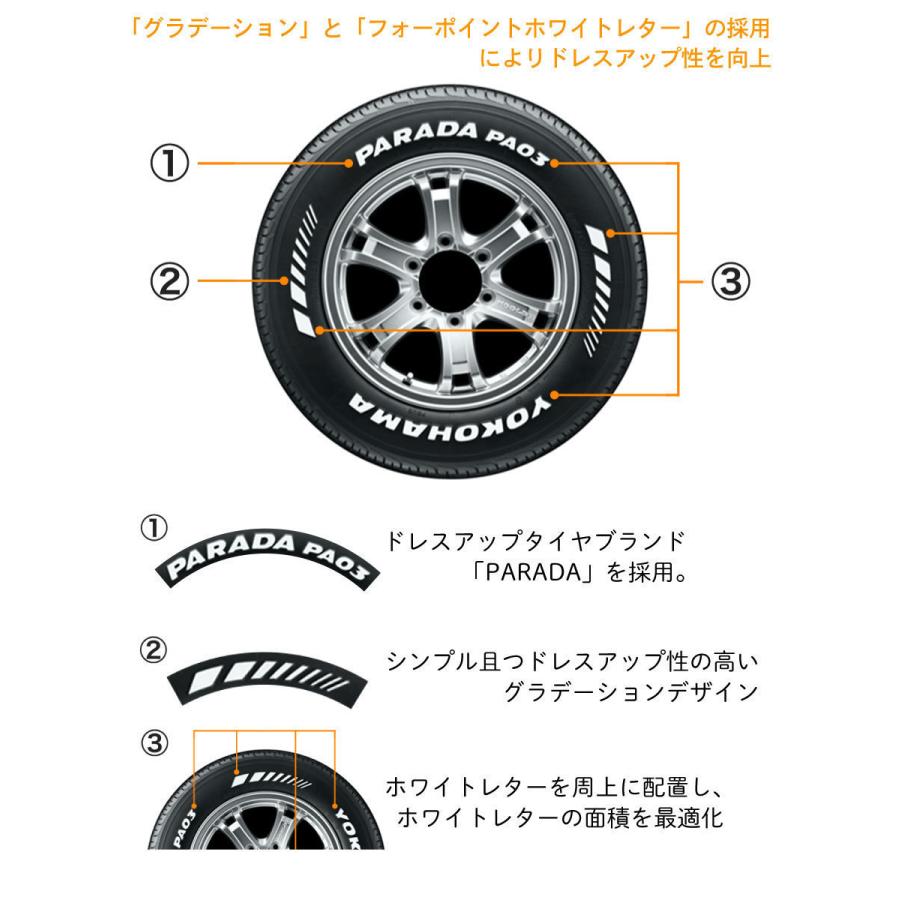 ヨコハマタイヤ（YOKOHAMA TIRE） 4本セット PARADA PA03 215/70R15C