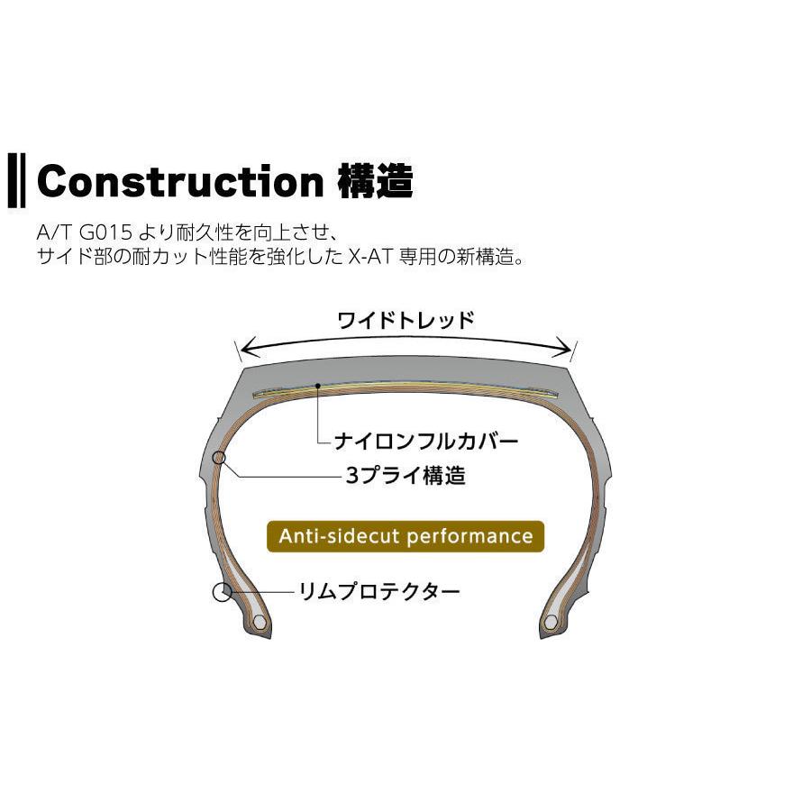 4本セット ヨコハマタイヤ GEOLANDAR X-AT G016 E5478 LT245/65R17 105/102Q 17インチ SUV用 片側 アウトラインホワイトレター ジオランダー デリカ RAV-4｜norauto｜05