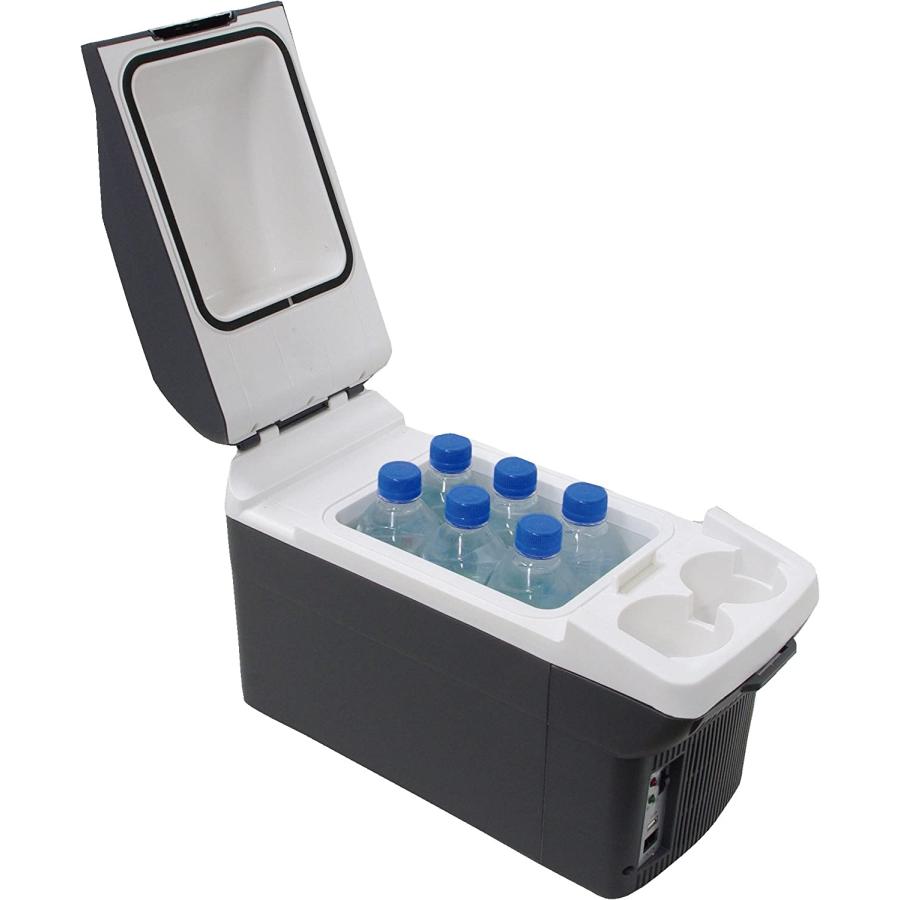 Terzo テルッツォ by PIAA 車載温冷庫 8L エクセルクール マルチ ホワイト×ダークグレー USB対応 ドリンクホルダー付 ペルチェ式 2年保証 EA-CB3 | PIAA | 01