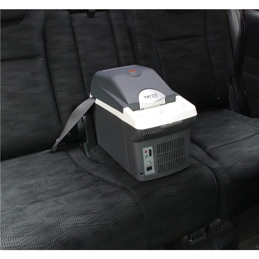 Terzo テルッツォ by PIAA 車載温冷庫 8L エクセルクール マルチ ホワイト×ダークグレー USB対応 ドリンクホルダー付 ペルチェ式 2年保証 EA-CB3 | PIAA | 03