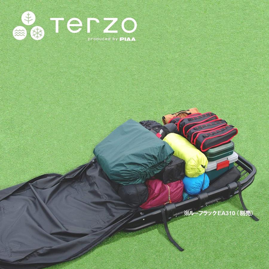 Terzo テルッツォ by PIAA ルーフラック オプション 350L ルーフラックバッグ ブラック 防水・防塵対応 ファスナーフラップ採用 固定用バックルベルト付 EA313 | PIAA | 05
