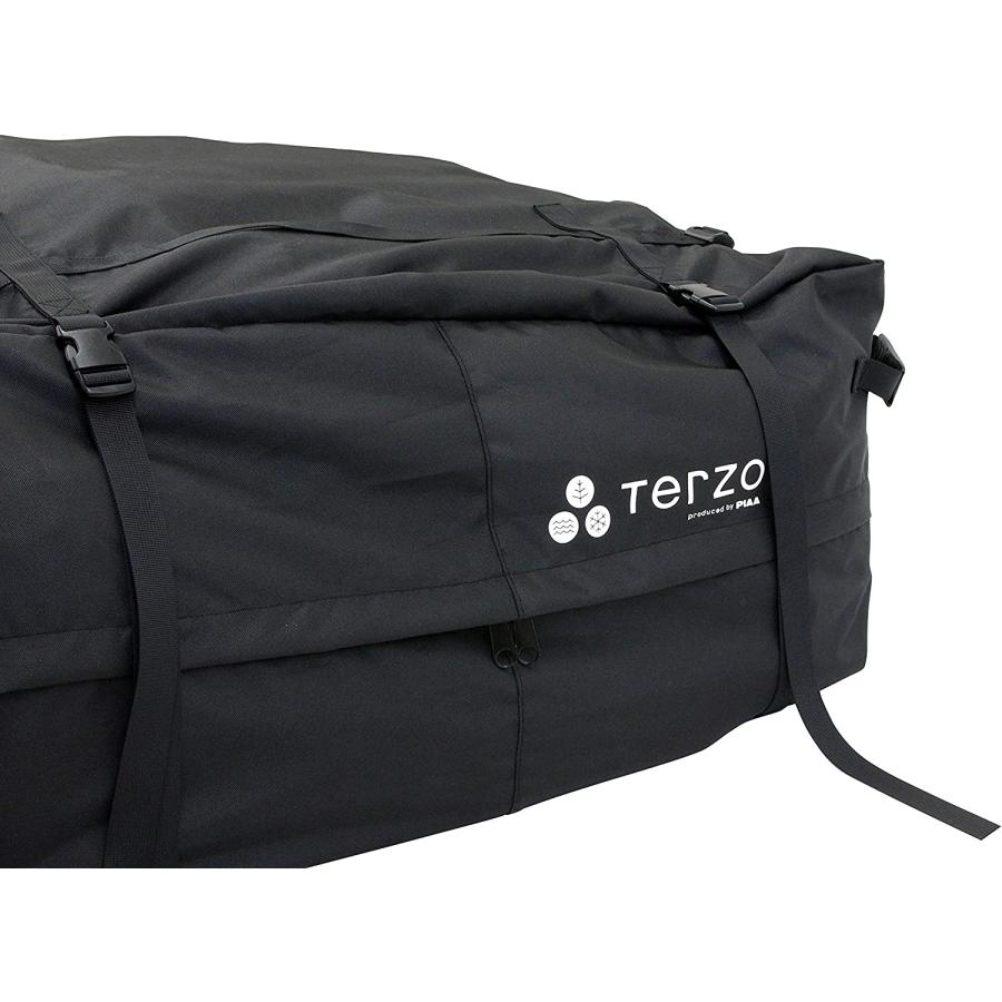 Terzo テルッツォ by PIAA ルーフラック オプション 350L ルーフラックバッグ ブラック 防水・防塵対応 ファスナーフラップ採用 固定用バックルベルト付 EA313 | PIAA | 06