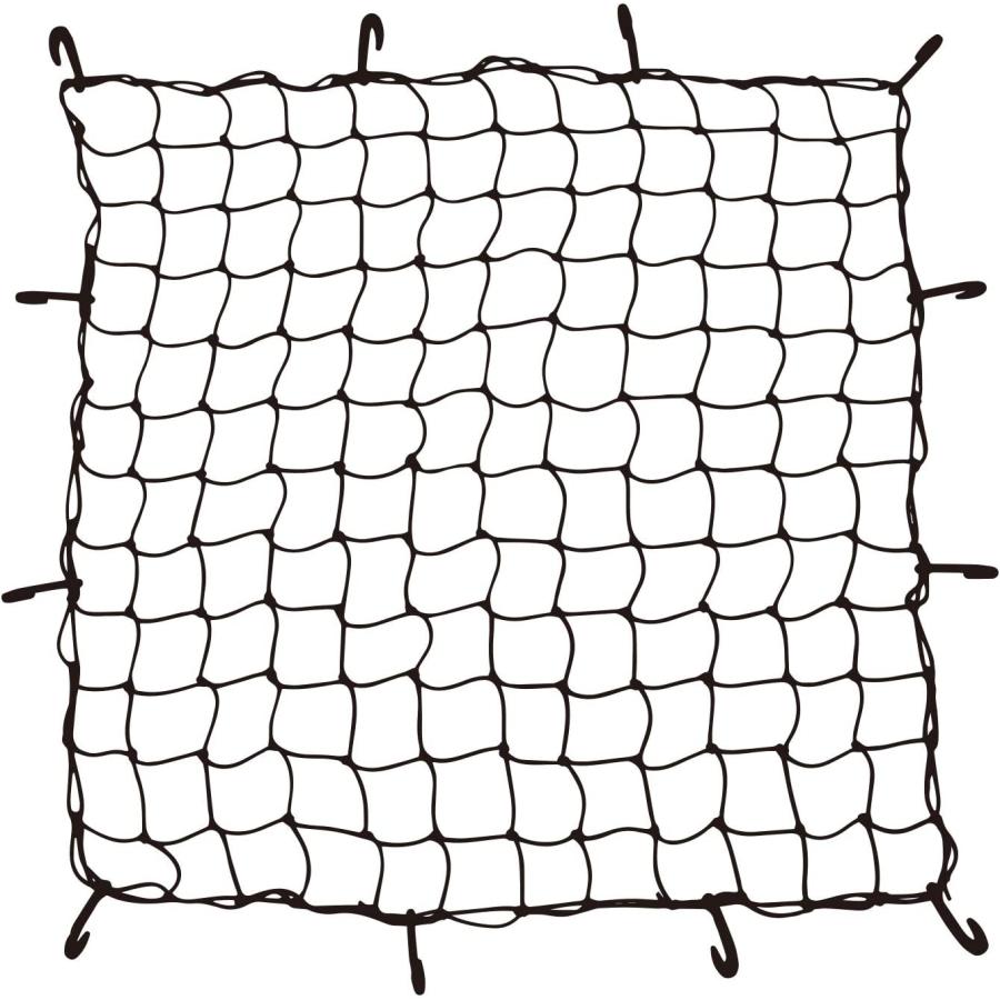 Terzo テルッツォEA75HR バスケットラック用 カーゴネット ブラック レギュラー 1個入  1200x1200ミリ 大型パイプ径対応 |  | 01