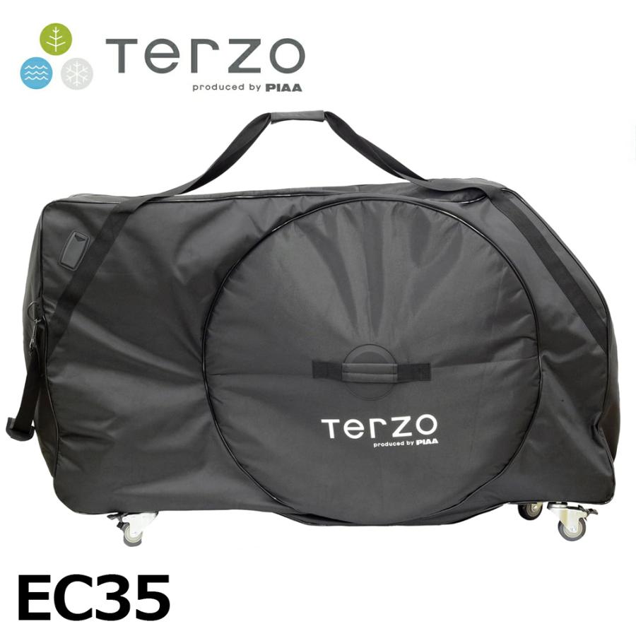 テルッツォ Terzo by PIAA サイクル用 輪行バック EC35 1台用 ブラック 新幹線・在来線もOK 楽に運べるキャスター付き 配送対応サイズ | PIAA