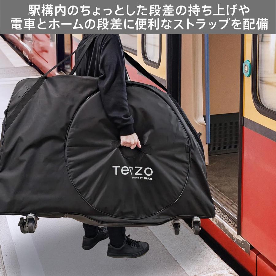 テルッツォ Terzo by PIAA サイクル用 輪行バック EC35 1台用 ブラック 新幹線・在来線もOK 楽に運べるキャスター付き 配送対応サイズ | PIAA | 08