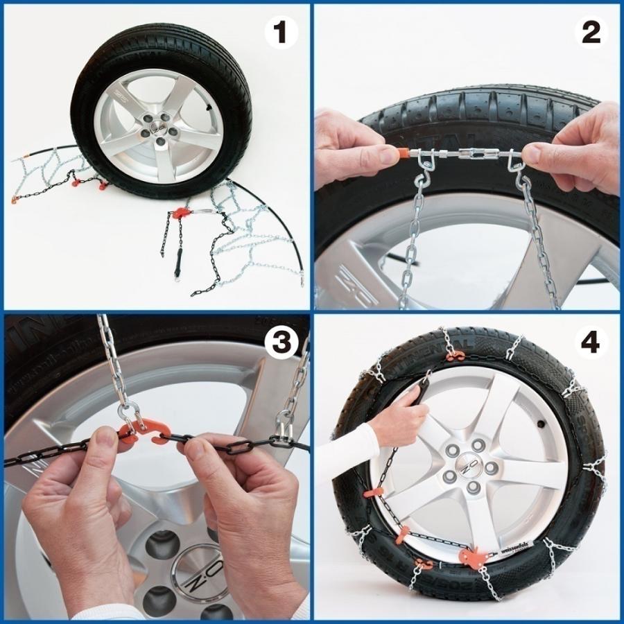 タイヤチェーン EZTEC イージーテック M30 高性能金属性スノーチェーン weissenfels バイセンフェルス 品番：1A 適合タイヤサイズ： 145/70R12-S (サマータイヤ)｜norauto｜03