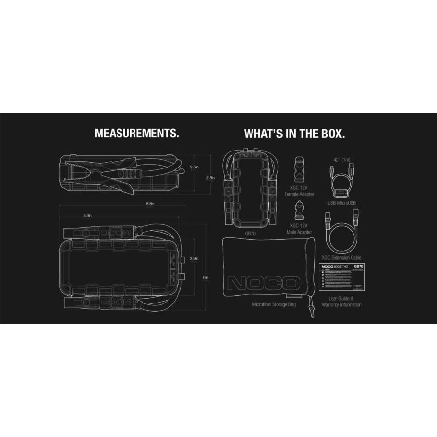 NOCO ジャンプスターター GB70 正規輸入品 NOCO ノコ リチウムイオン ジャンプスターター GB70 正規輸入品