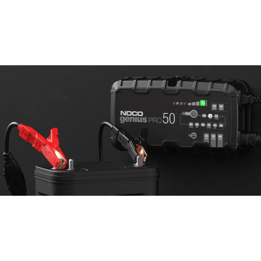 NOCO Genius PRO50 バッテリーチャージャー 50A  ノコ ジーニアス 充電器 自動充電 サルフェーションオートリペア コンパクトの画像