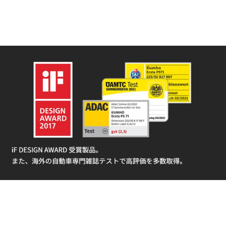 クムホ ヨーロピアンスポーツタイヤ 225/45R17   ECSTA PS71 KUMHO | ウェット性能 iF DESIGN AWARD 受賞 非対称パターン コンパウンド タイヤ 17インチ | KUMHO | 03