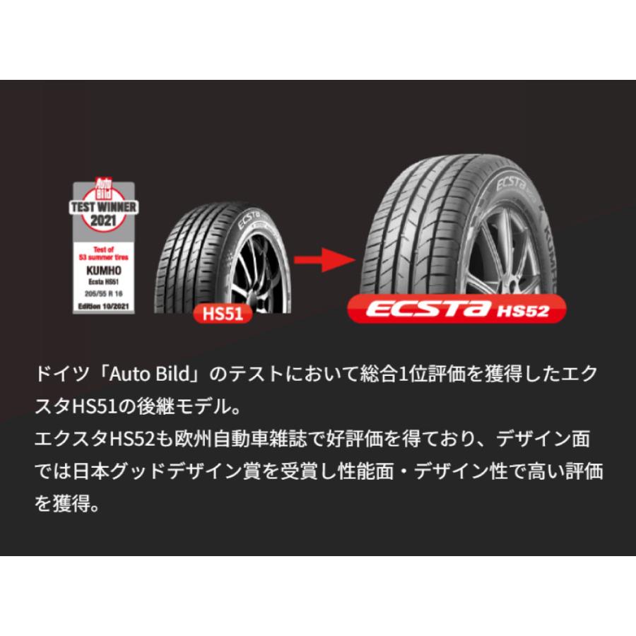 KUMHO（クムホ） ハイバランスタイヤ 195/45R17 エクスタ・エイチエス