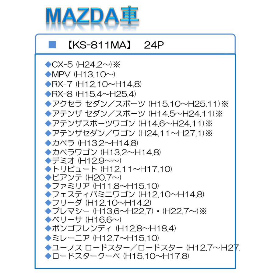 マツダ オーディオハーネス KS-811MA カプラー 24P 純正品番